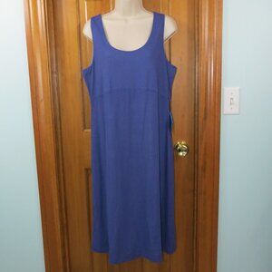 NWT Columbia See Through You Burnout Dress Purple Sleeveless Comfort Size Large